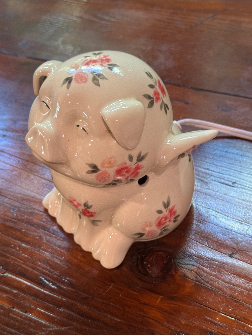 Vintage Porcelain Pig Night Light - Picture 2 of 10